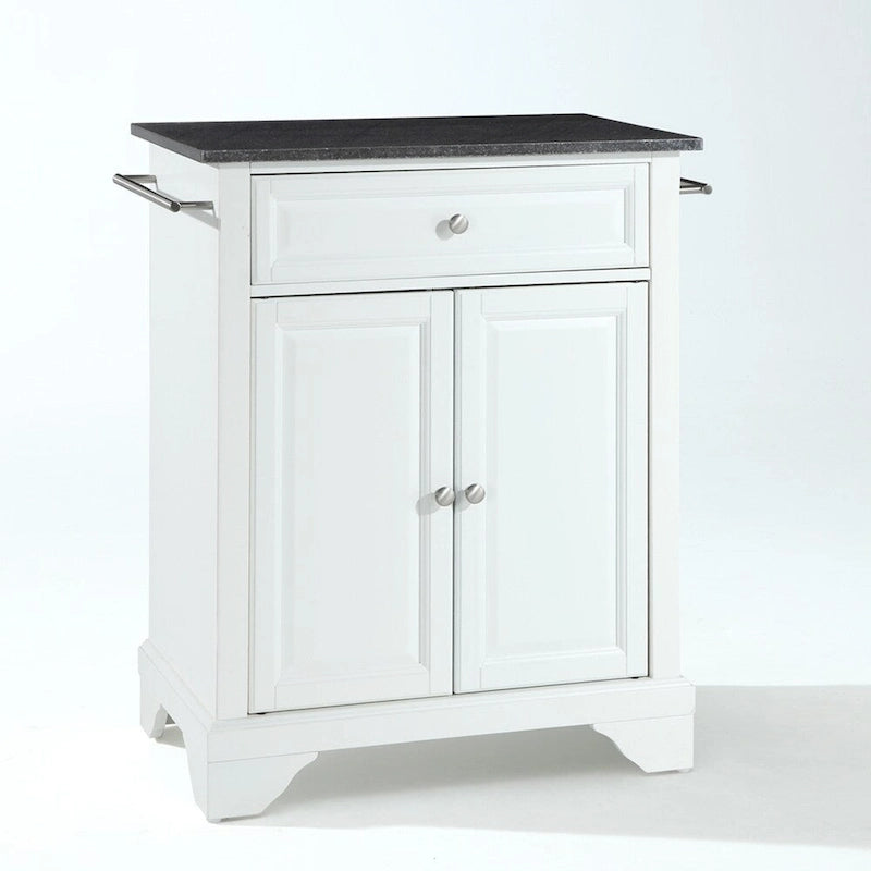 Crosley Lafayette Black Granite Top Portable Kitchen Island - 18d x 31w x 35.5h