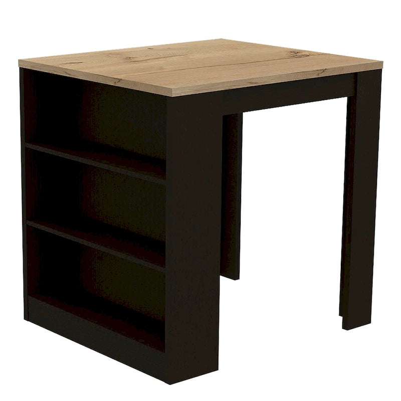 TUHOME Tanna Kitchen Counter Island with 3 Shelves - 36 W x 31L