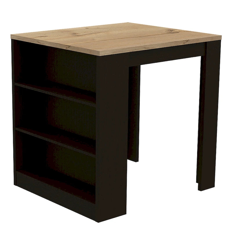 TUHOME Tanna Kitchen Counter Island with 3 Shelves - 36 W x 31L