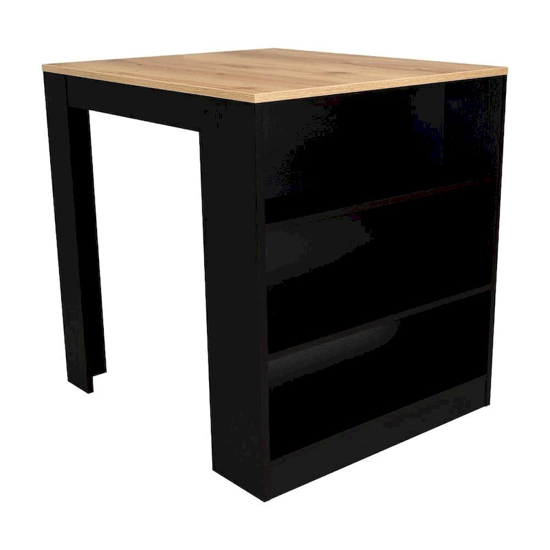 TUHOME Tanna Kitchen Counter Island with 3 Shelves - 36 W x 31L