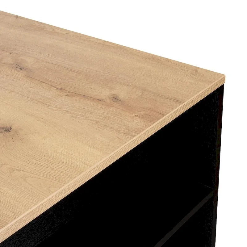 TUHOME Tanna Kitchen Counter Island with 3 Shelves - 36 W x 31L