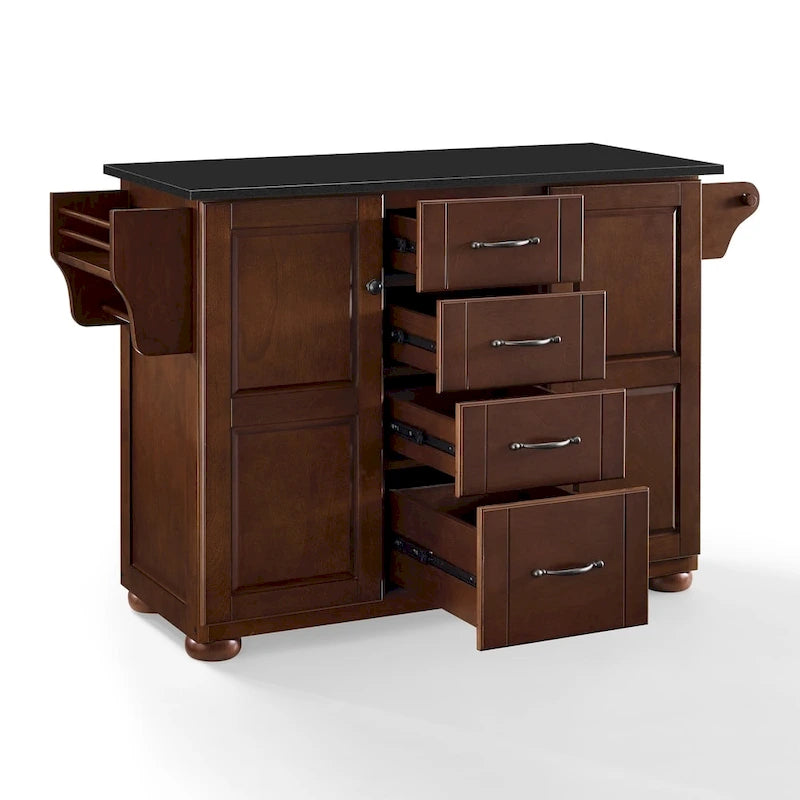 Crosley Eleanor Brown Wood/ Stainless Steel Top Kitchen Island - 18d x 51.5w x 35.25h