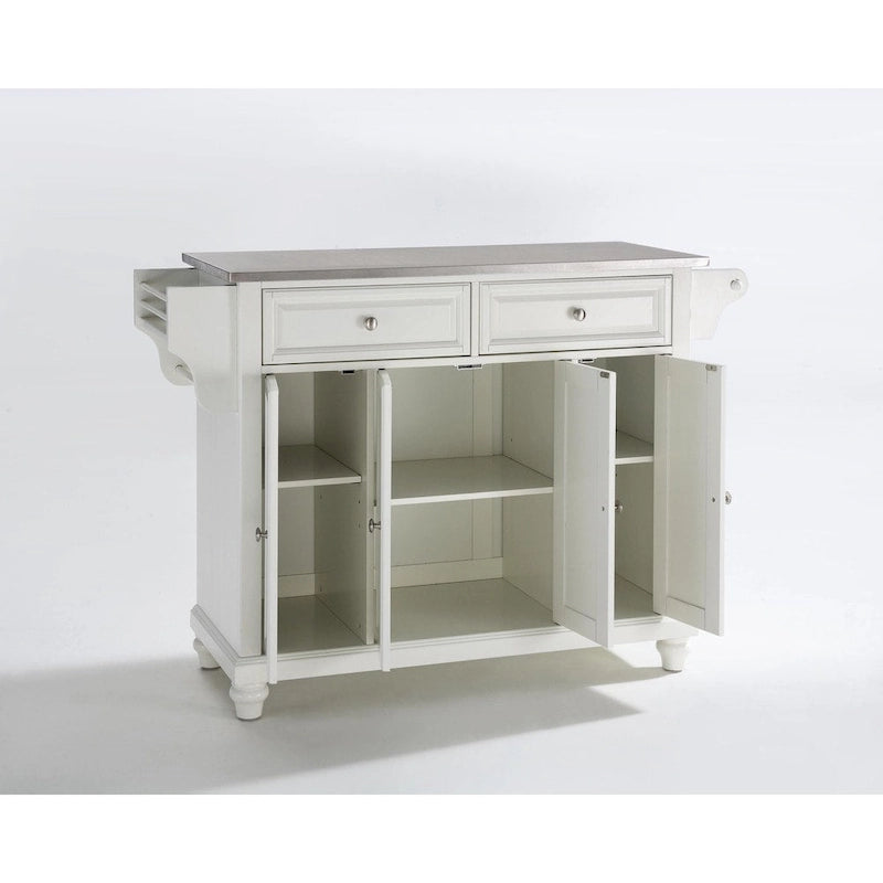 Crosley Cambridge Stainless Steel Top Full Size Kitchen Island/Cart - 18d x 51.5w x 36h