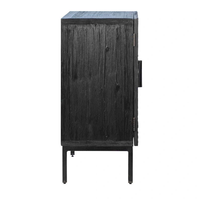 Cordilia 47-inch Black Reclaimed Pine and Iron Contemporary 2-Door Sideboard
