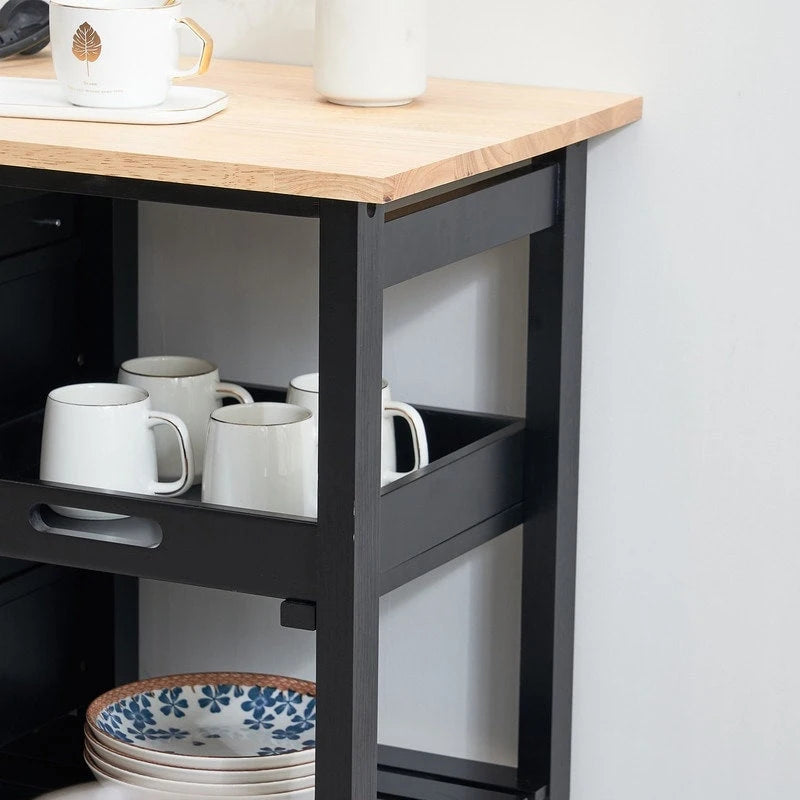 Three Drawers Three Layers Spray Paint Dining Car Kitchen Carts