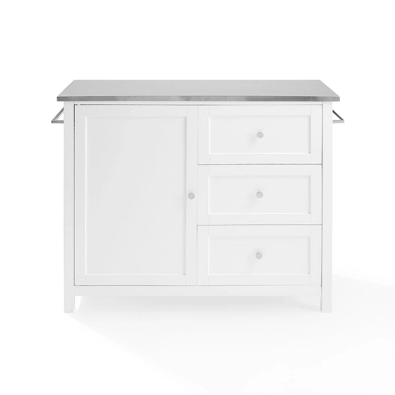 Crosley Soren Stainless Steel Top Kitchen Island/Cart - 18.13d x 42.13w x 37.5h