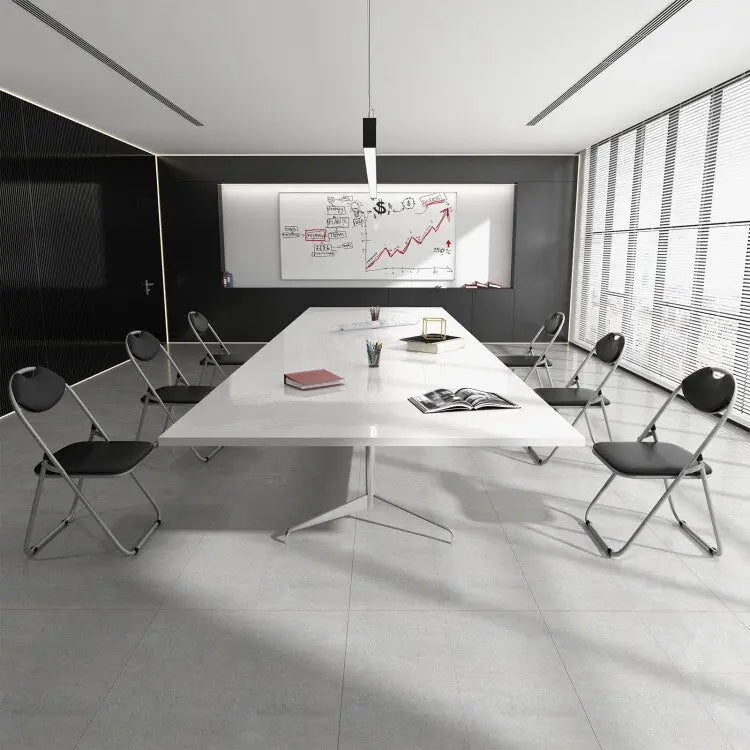 Black Portable Folding Dining Chairs Set with Carrying Handles and U-Shaped Metal Base