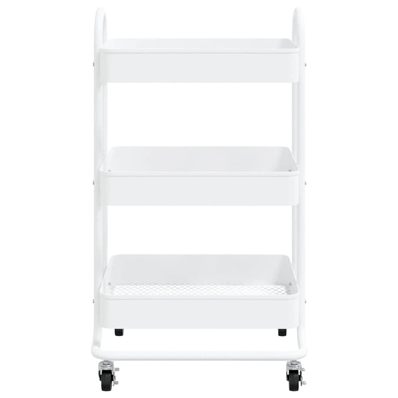 vidaXL Trolley 3-Tier Kitchen Trolley Kitchen Island Storage Utility Cart - 16.9 x 13.4 x 31.1