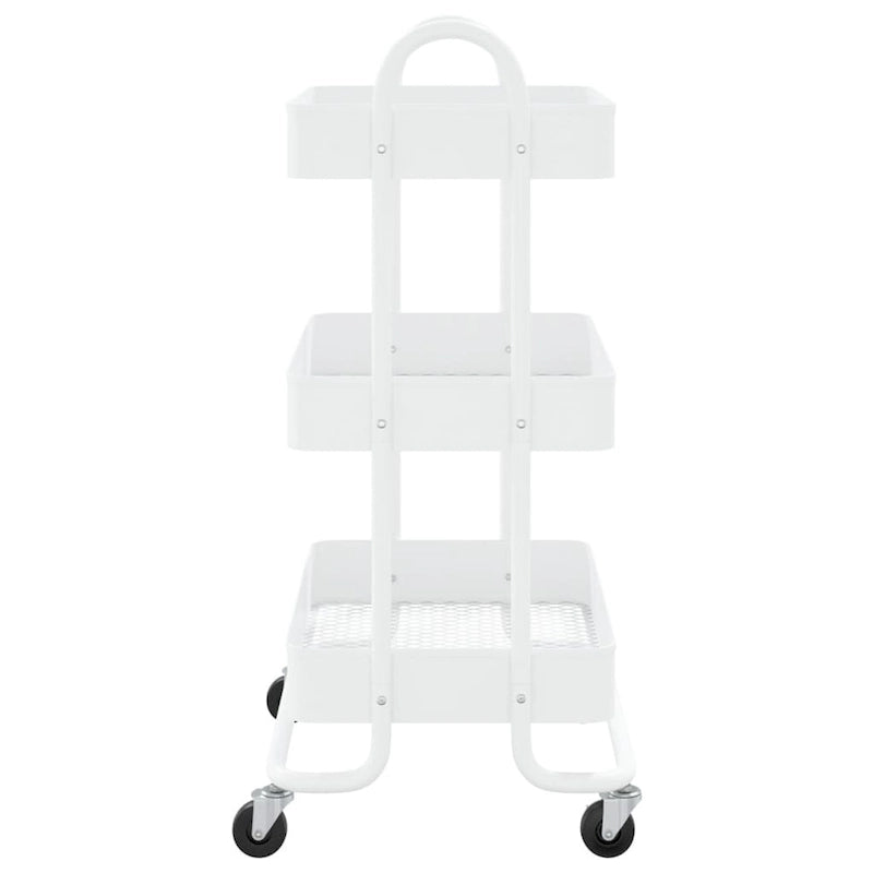 vidaXL Trolley 3-Tier Kitchen Trolley Kitchen Island Storage Utility Cart - 16.9 x 13.4 x 31.1