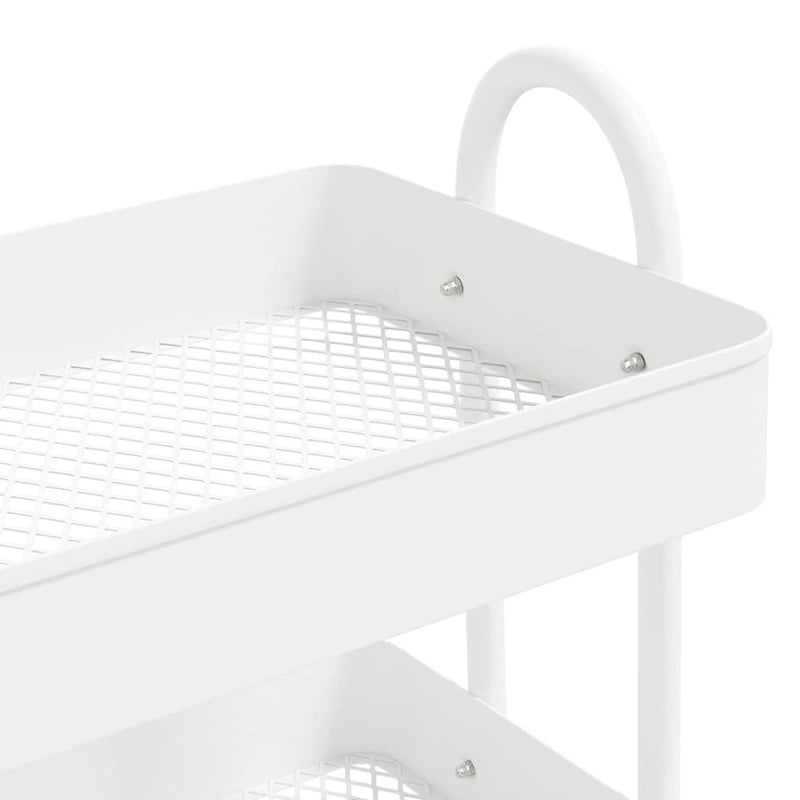 vidaXL Trolley 3-Tier Kitchen Trolley Kitchen Island Storage Utility Cart - 16.9 x 13.4 x 31.1