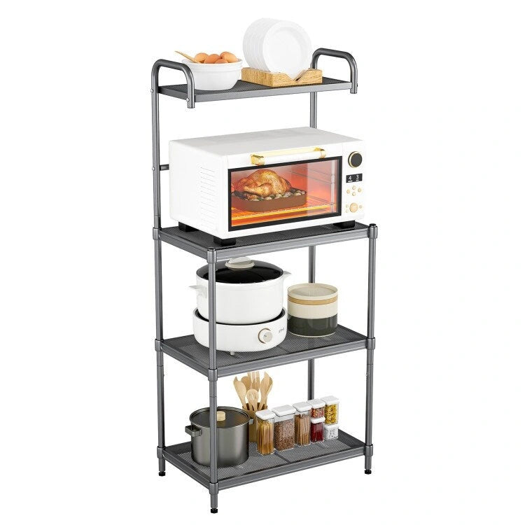 Versatile 4-Tier Kitchen Storage Rack - Stylish Bakers Rack Organizer - 23.5 x 13.5 x 53.5 (L x W x H)