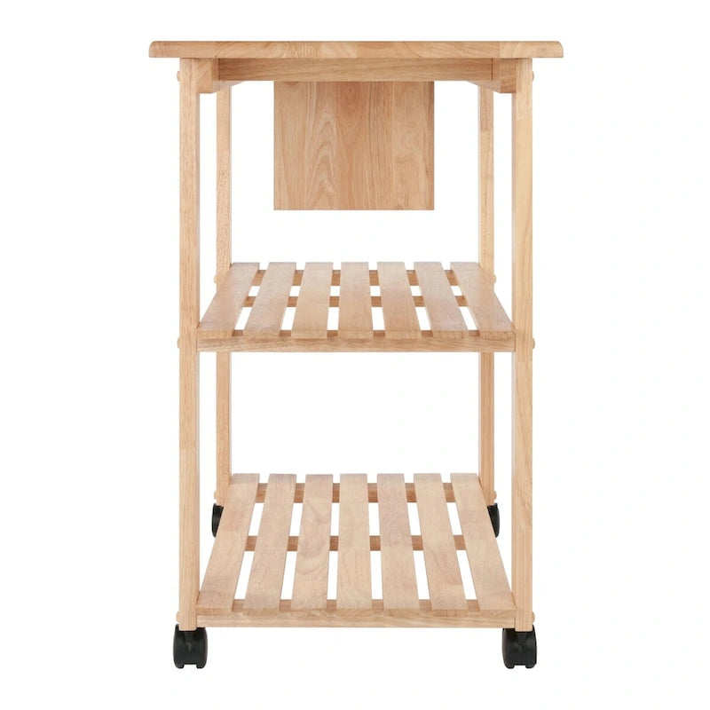 Mario Utility Kitchen Cart, Natural - 33.19 x 20.47 x 31.93 inches