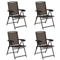 Gymax 4PCS Adjustable Folding Fabric Chair Powder Coated Steel Tube - 21 x 27 x 35.5