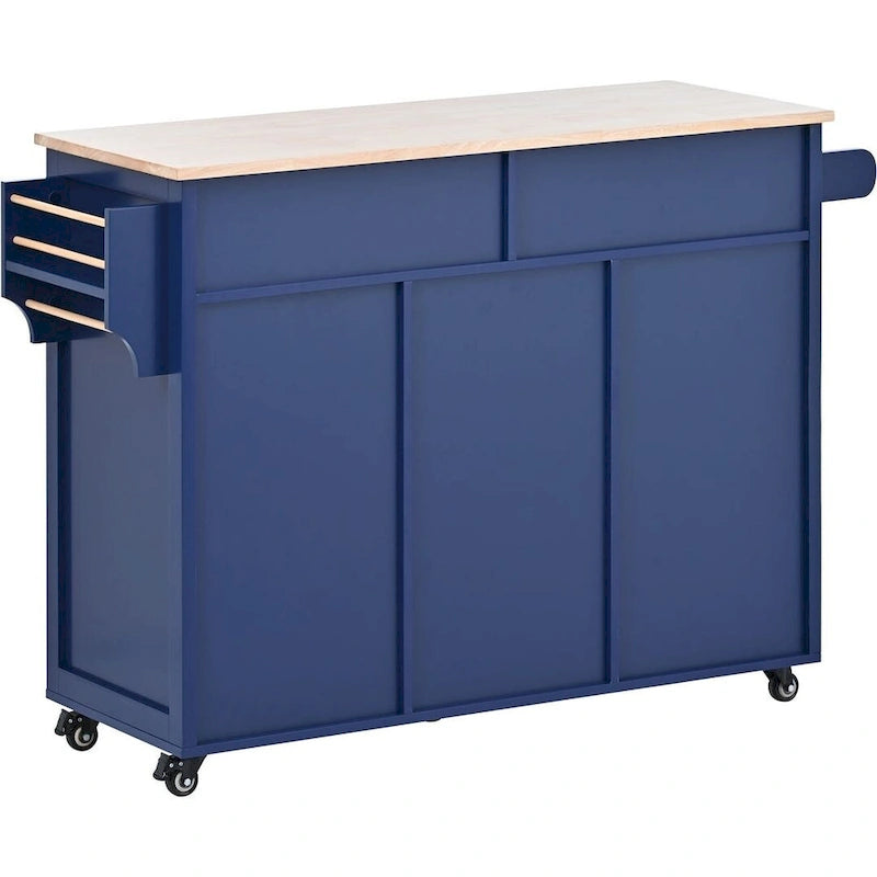 Store Kitchen Cart with Wheels and 8 Drawers