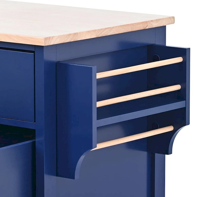 Store Kitchen Cart with Wheels and 8 Drawers