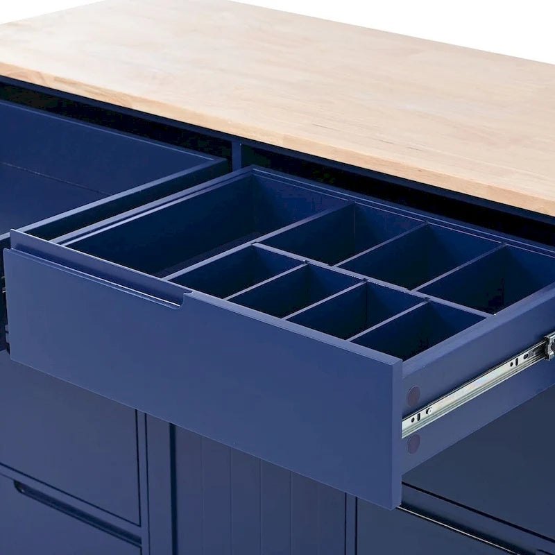 Store Kitchen Cart with Wheels and 8 Drawers