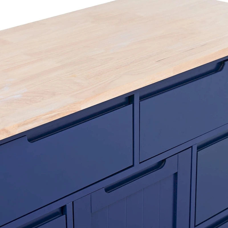 Store Kitchen Cart with Wheels and 8 Drawers