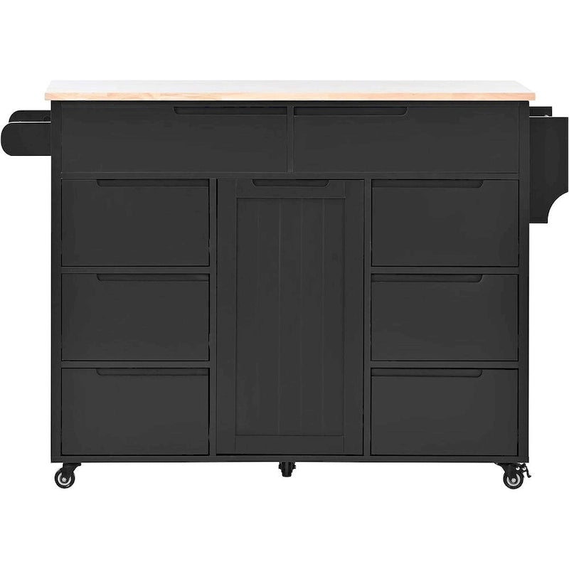 Store Kitchen Cart with Wheels and 8 Drawers
