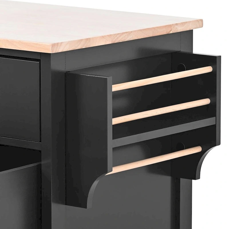 Store Kitchen Cart with Wheels and 8 Drawers
