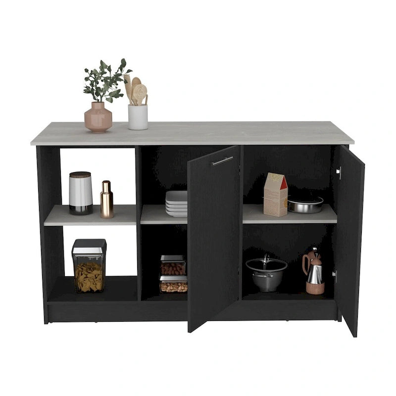 Kitchen Island for Dining Room,Two open storage shelves, Kitchen