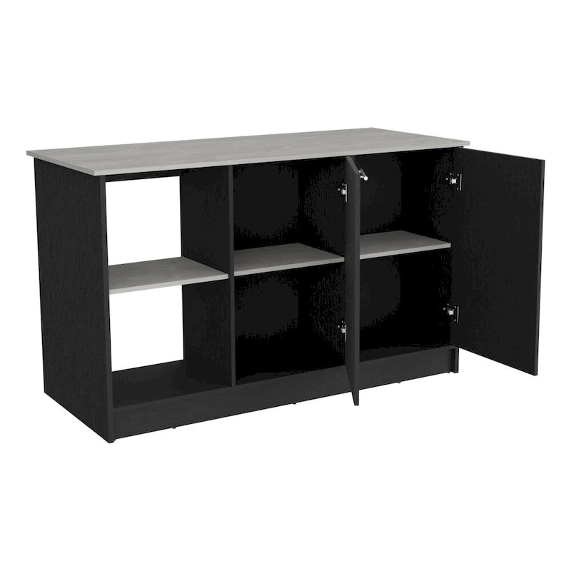 Kitchen Island for Dining Room,Two open storage shelves, Kitchen