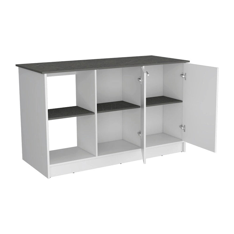 Kitchen Island for Dining Room,Two open storage shelves, Kitchen