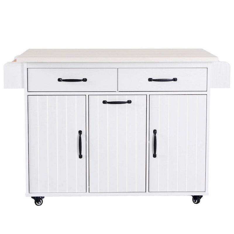 Kitchen Island with Trash Can Storage Cabinet by Harper&Bright Designs