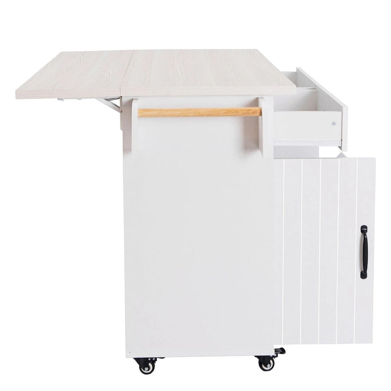 Kitchen Island with Trash Can Storage Cabinet by Harper&Bright Designs