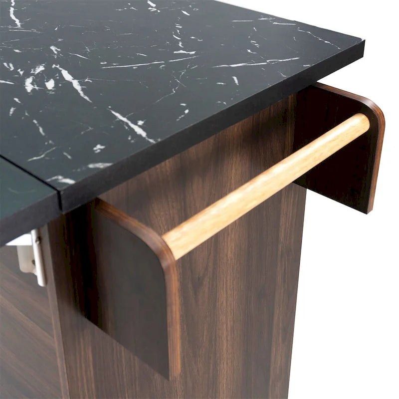 Kitchen Island with Trash Can Storage Cabinet by Harper&Bright Designs
