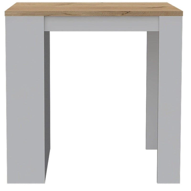 Danna Kitchen Counter Dining Table ,Two Legs, Three Side Shelves - N/A