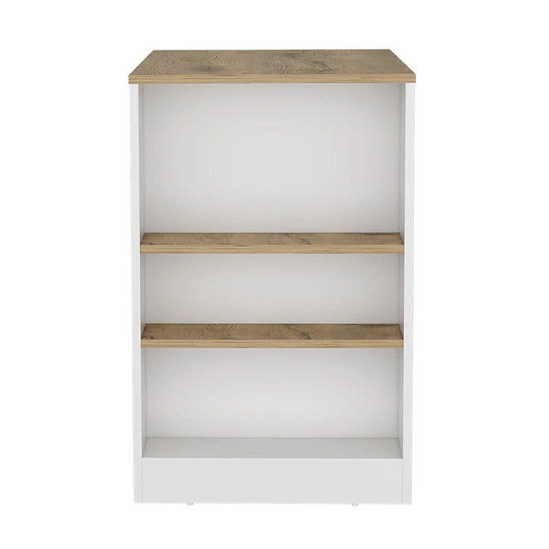 Kitchen Island with 3-Side Shelves for Dining Room.