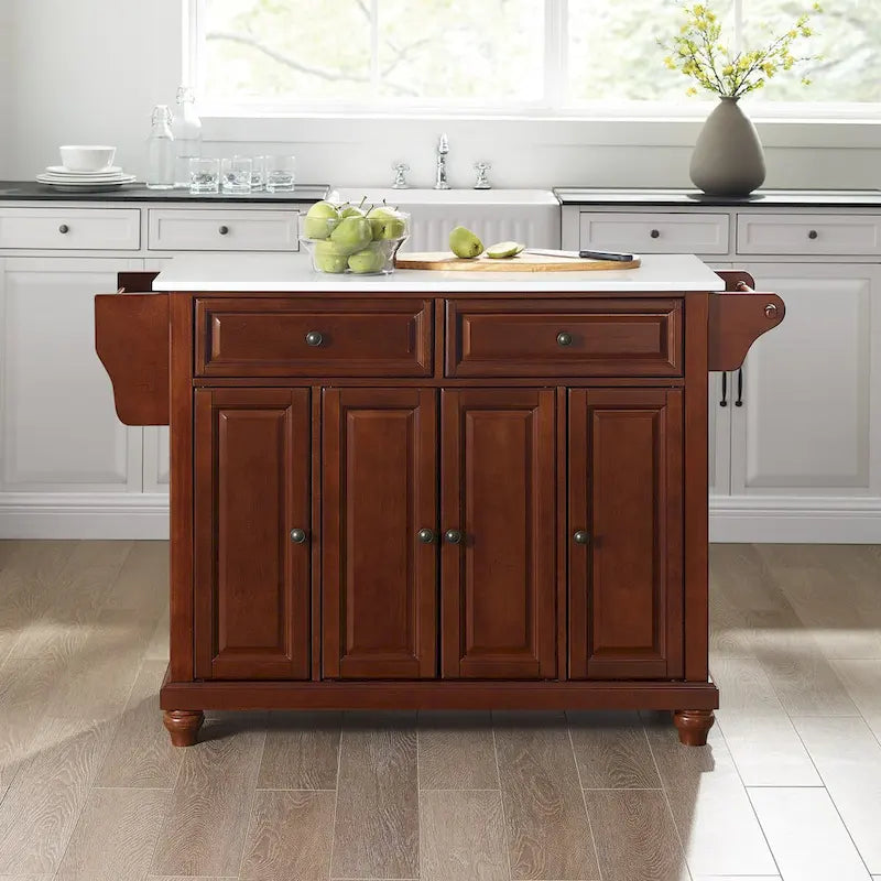 Crosley Cambridge Granite Top Full Size Kitchen Island/Cart - 51.5 W x 18 D x 36 H