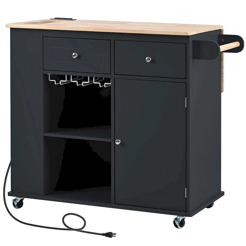 Kitchen Island with Power Outlet