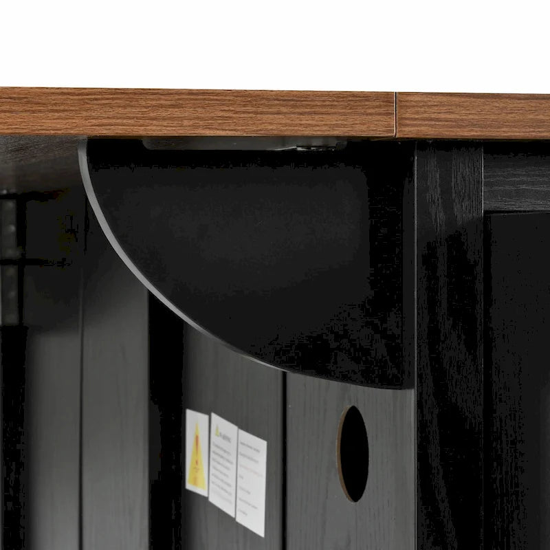 53.5 Farmhouse Kitchen Island - Power Outlet, Drop Leaf, Spice Rack, Drawer, Rolling Cart on Wheels