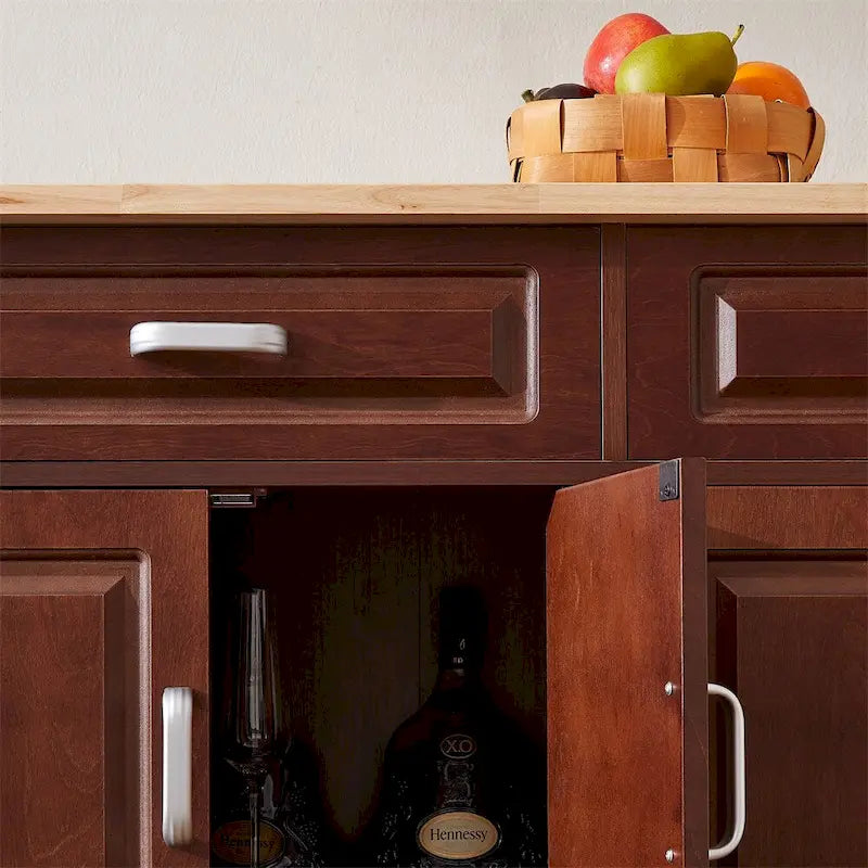 Mobile Kitchen Island Cart With 2 Drawers