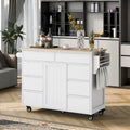 8 Drawer Rubber Wood Kitchen Island