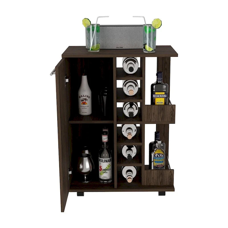 Bar Cart Wells, Four Casters for Kitchen, Party and Living Room