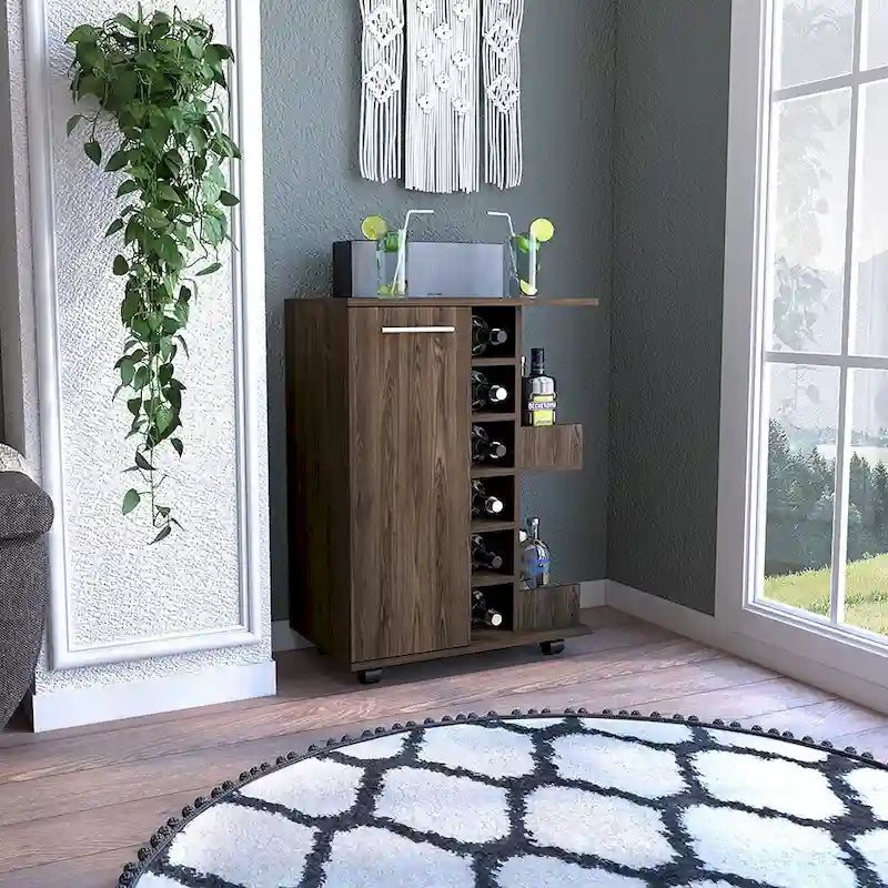 Bar Cart Wells, Four Casters for Kitchen, Party and Living Room