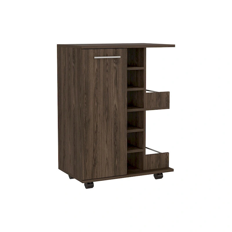 Bar Cart Wells, Four Casters for Kitchen, Party and Living Room