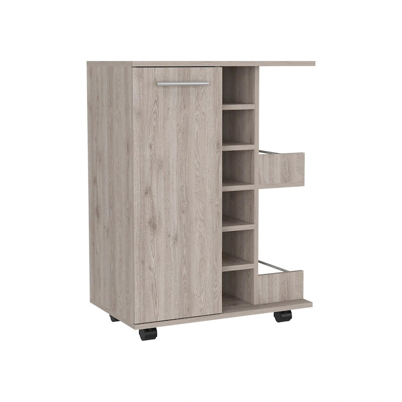 Bar Cart Wells, Four Casters for Kitchen, Party and Living Room