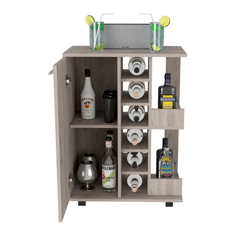 Bar Cart Wells, Four Casters for Kitchen, Party and Living Room