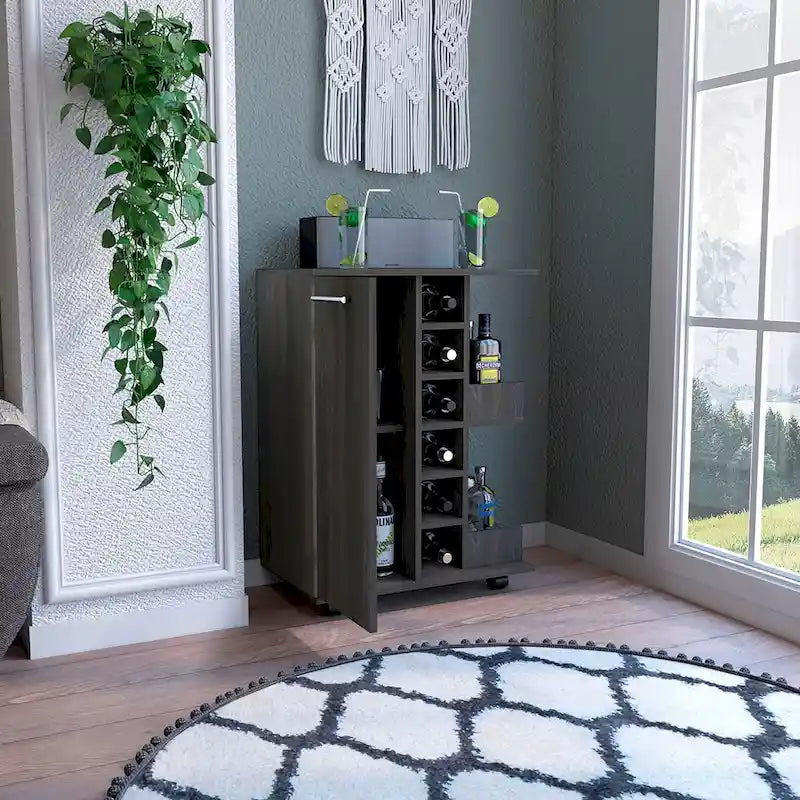 Bar Cart Wells, Four Casters for Kitchen, Party and Living Room