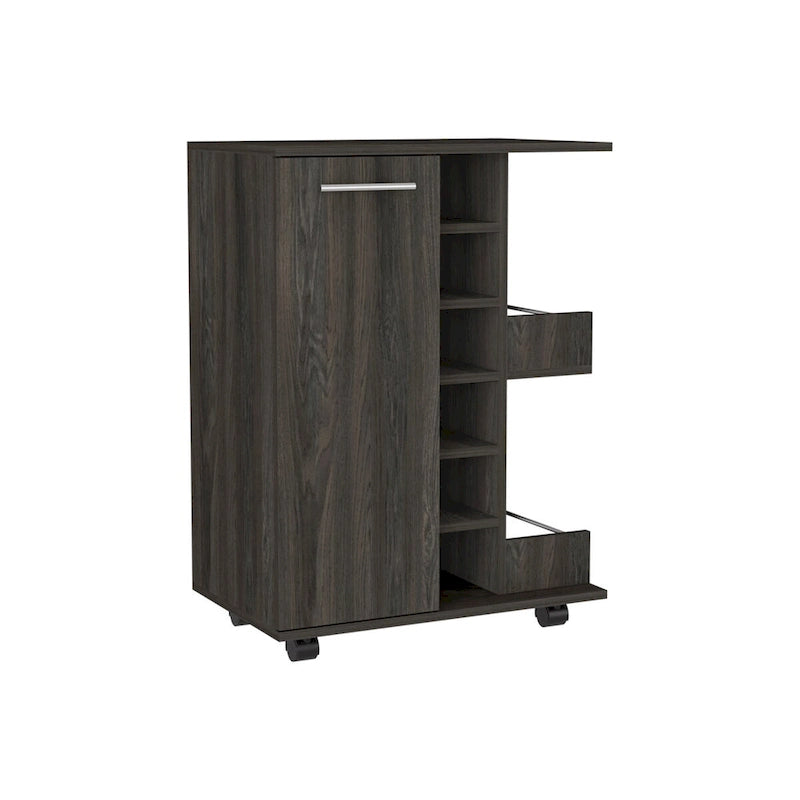 Bar Cart Wells, Four Casters for Kitchen, Party and Living Room