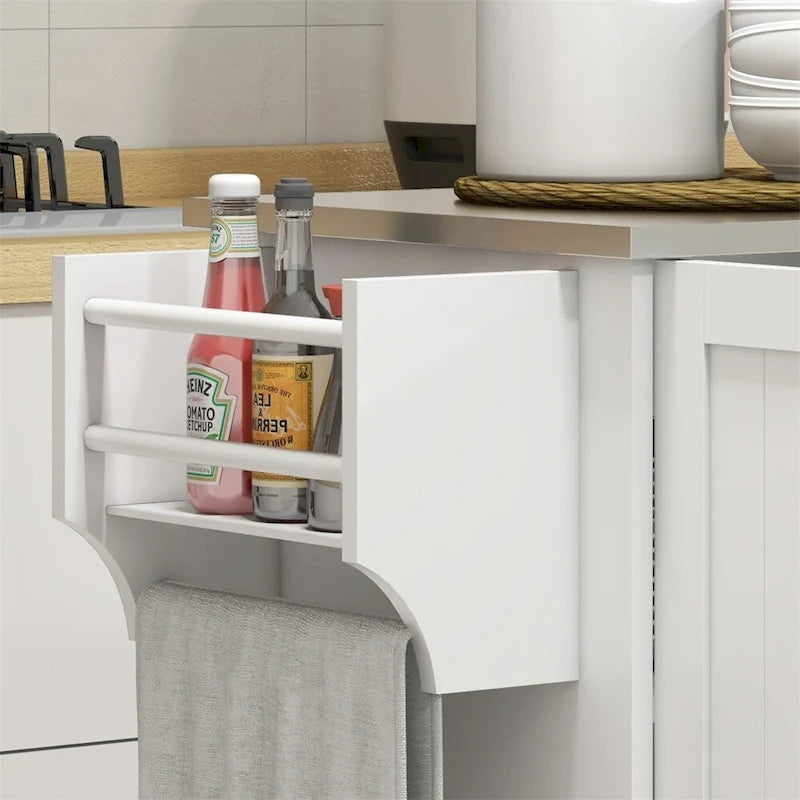 Kitchen Island with Storage,Rolling Kitchen Island on Wheels w/Drawer