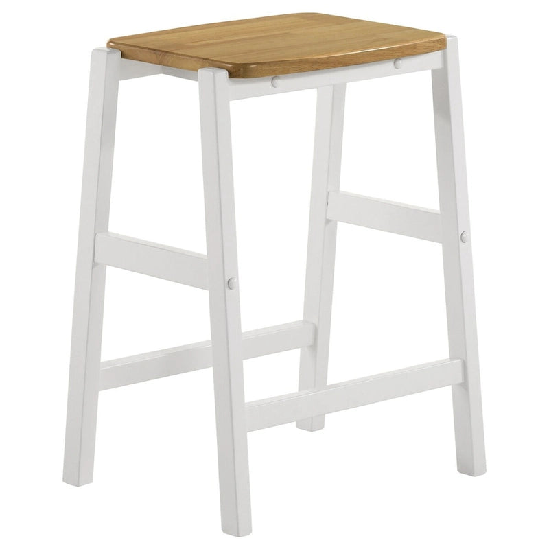 Prager Brown and White 3-piece Counter Height Table with Stools