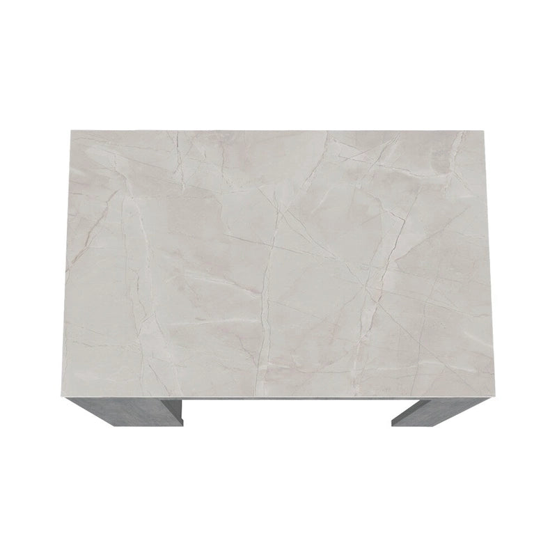 Kitchen Island Doyle, Kitchen, Concrete Gray / Ibiza Marble,High quality and durable