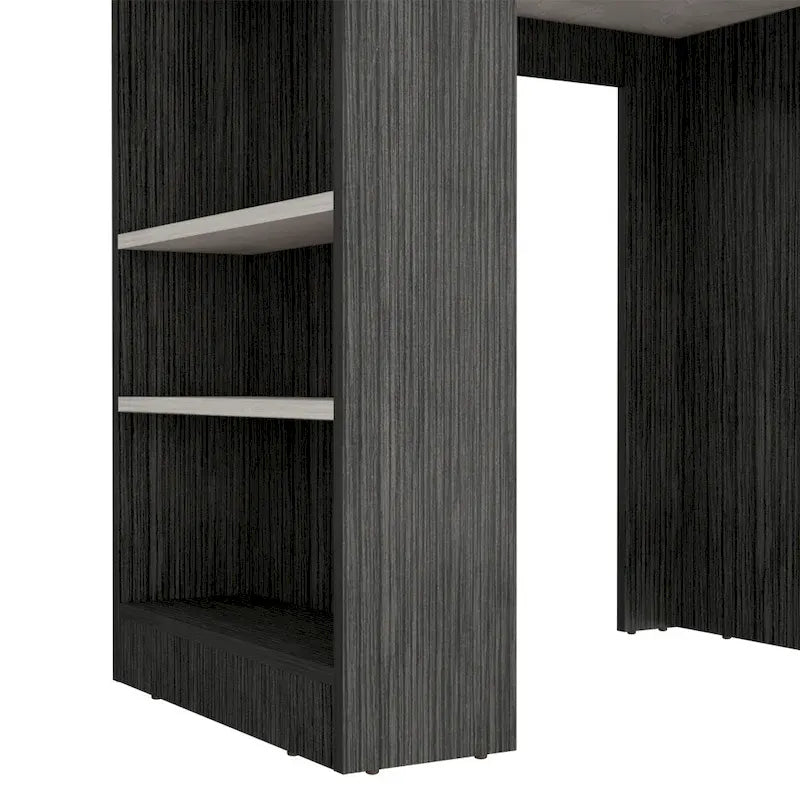 Kitchen Island Doyle, Kitchen, Concrete Gray / Ibiza Marble,High quality and durable