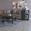 Payson 2-Piece Living Room Set, Bar Cart + Coffee Table, Black for Kitchen, Party and Living Room