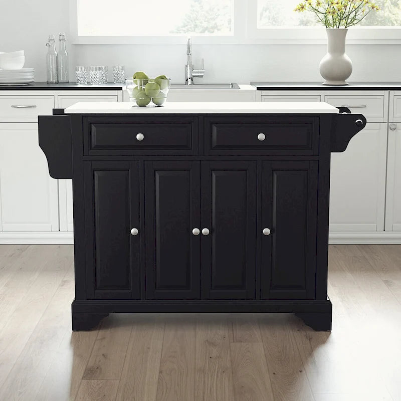Crosley Lafayette Granite Top Full Size Kitchen Island/Cart - 51.5 W x 18 D x 36 H