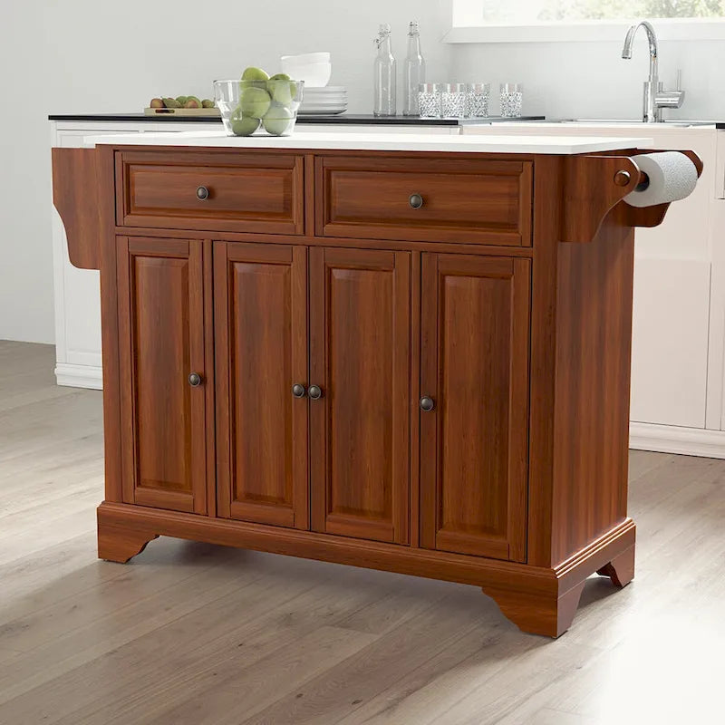 Crosley Lafayette Granite Top Full Size Kitchen Island/Cart - 51.5W x 18D x 36H